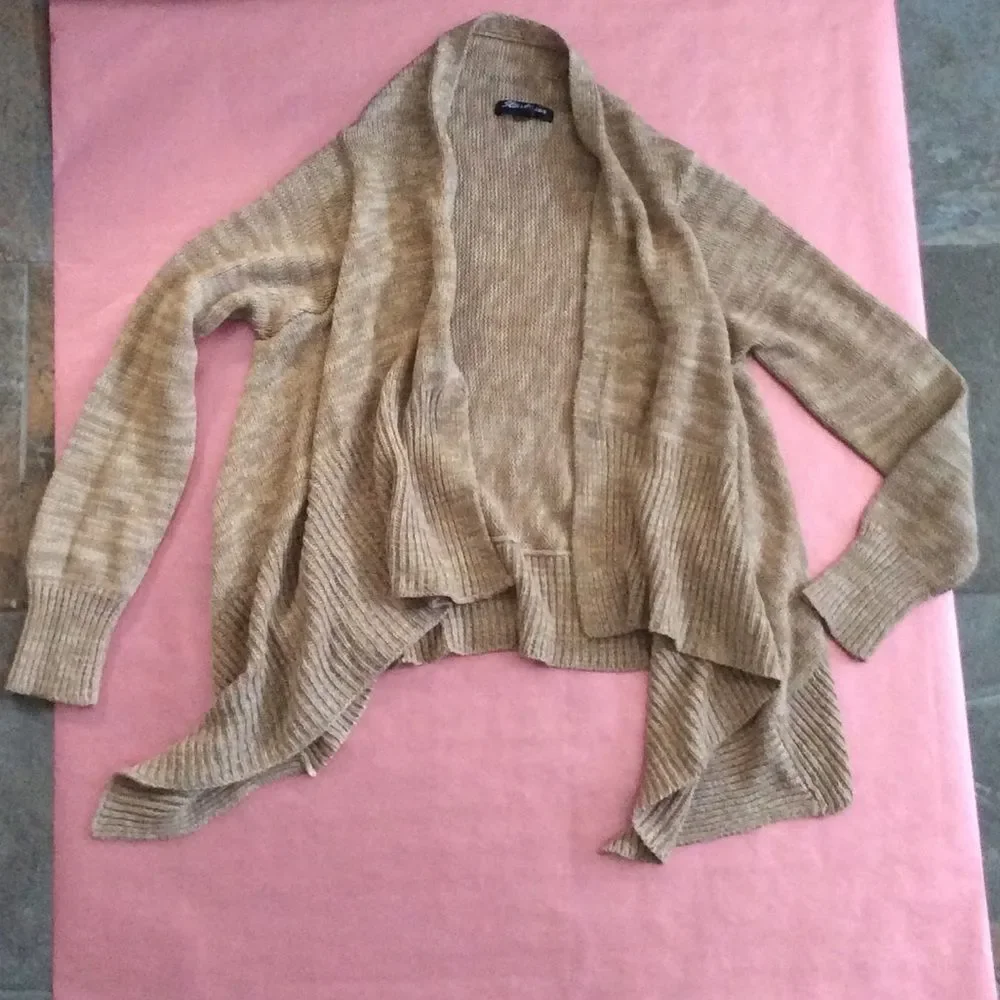 Tan Knit Cardigan - Picture 2 of 9